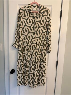 h and m sage green dress Women's Sage green Ribbed Dress